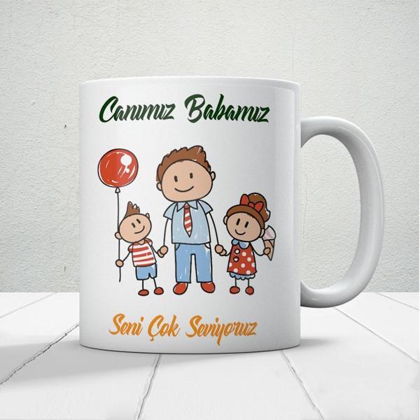 Canımız Babamız Baskılı Babalar Günü Kupa Bardak Kahve Kupa Bardak - Image 1