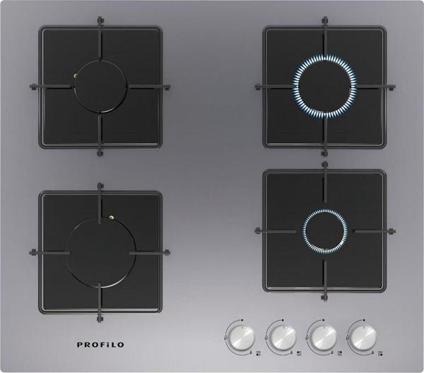 ON36P9O12D Platin Gri Ankastre Doğal Gazlı Ocak - Image 1