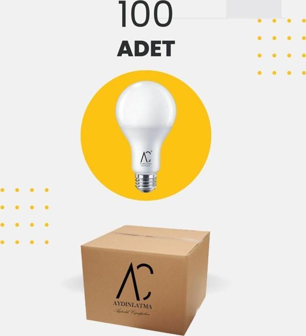 12W Bulb Led Ampul 3200K Sarı Işık - 100 Adet - Image 1