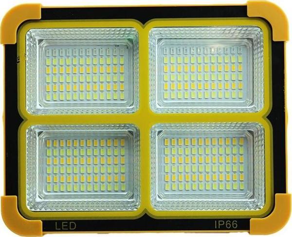 200W Solar ve USB Şarjlı Projektör (Flaşörlü) 3 Renk Işık / Şarj Göstergeli - 5 Kademeli - Image 1