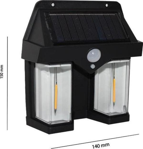 20W Sensörlü Solar Aplik 3200K (Sarı Işık) - Image 1