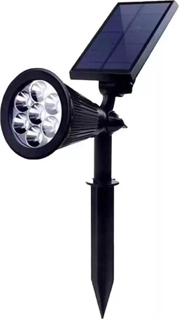 7W Güneş Enerjili & Solar Kazıklı Amber Işık Aydınlatma Armatürü - Image 1