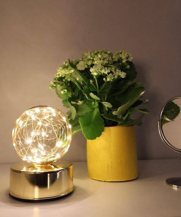 Gold Ambiyans Led Masa Lambası USB Şarjlı - Image 1