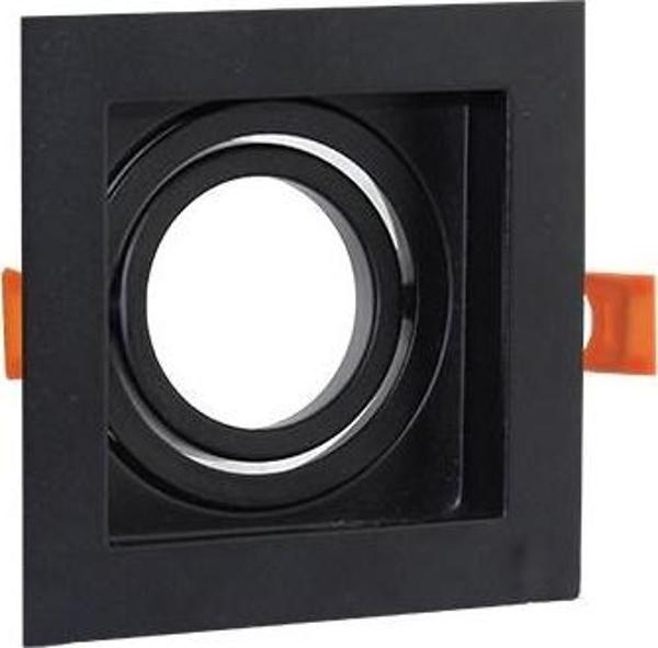 Gu10 Dekoratif Kare Metal Kasa Siyah - Image 1