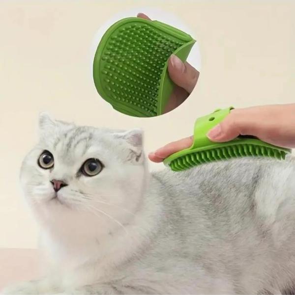 Yumuşak Silikon Kedi Köpek Tüy Toplama Yıkama Fırçası Köşe Kaşınma Masaj Temizlik Tarağı Oyuncak - Image 1