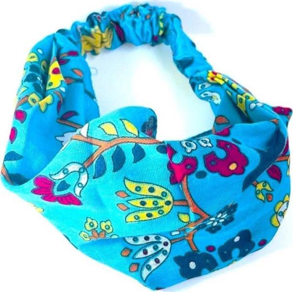 Kadın Çini Desenli Paraşüt Lastikli Bandana, Lastikli Saç Bandı, Bandana - Image 1