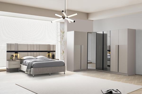 Ren Köşe Yatak Odası Takımı %100 MDF  - Image 1
