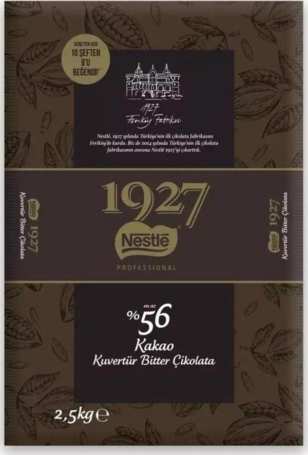 Nestle Nestlé 1927 Kuvertür Bitter %55 Kakao Çikolata 2.5Kg - Image 1