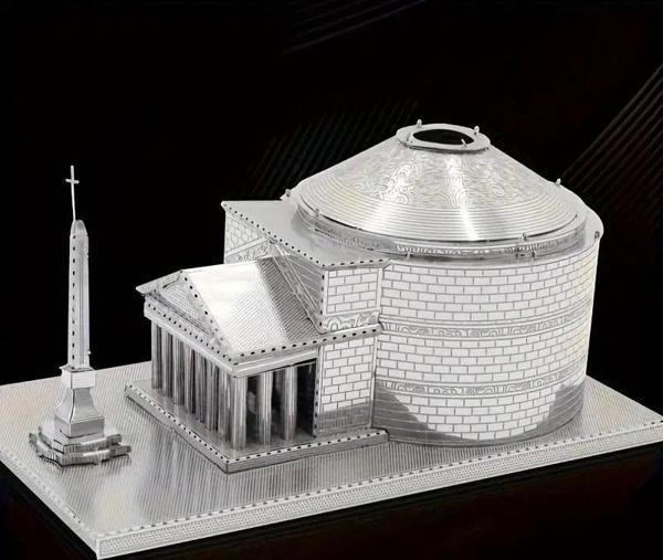 DIY 3D Metal Puzzle Bulmaca Roma Tapınağı Model Seti 14+ yaş üstü Hediyelik model - Image 1