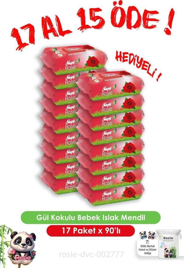 17 Al 15 Öde Gül Kokulu Bebek Islak Havlusu 90'lı ve Rosie - Image 1