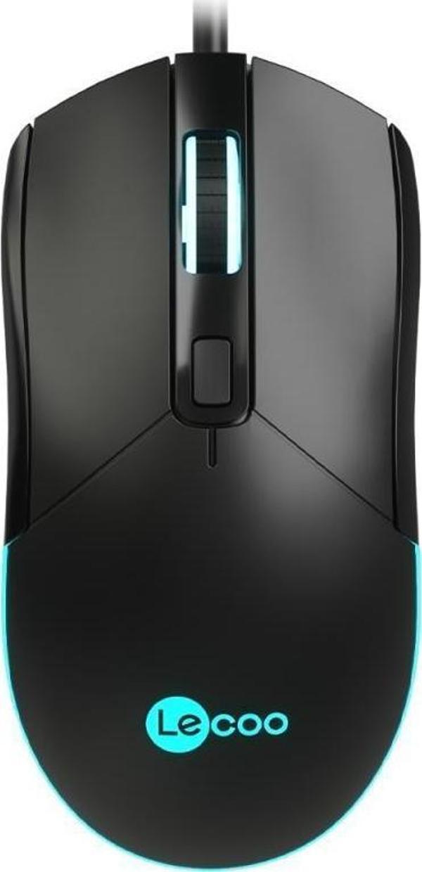 Lecoo  Ms120 Kablolu Optik Mouse Siyah 2400dpi - Image 1