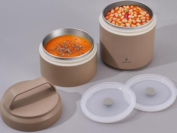 Aryıldız Bento Lunch Box Yemek Termosu Katlı Haki 1200 Ml Ar262276  - Image 1