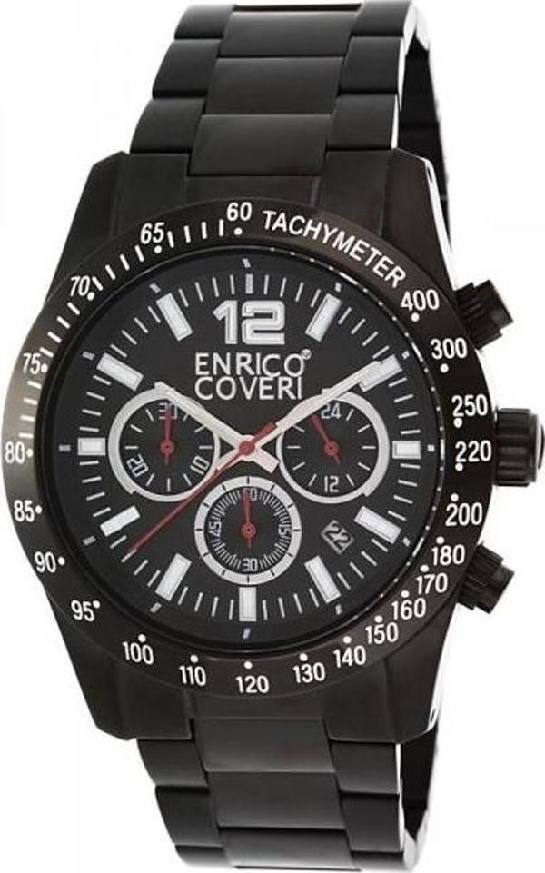 Enrico Coveri Multifonksiyon Siyah Çelik Erkek Kol Saati EC9066B-05 - Image 1