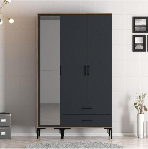 Variant Mobilya Kumsal 3 Kapılı Gardrop Rt - Antrasit - Image 1
