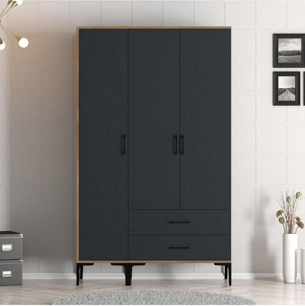 Variant Mobilya Kumsal 3 Kapılı Gardrop St - Antrasit - Image 1