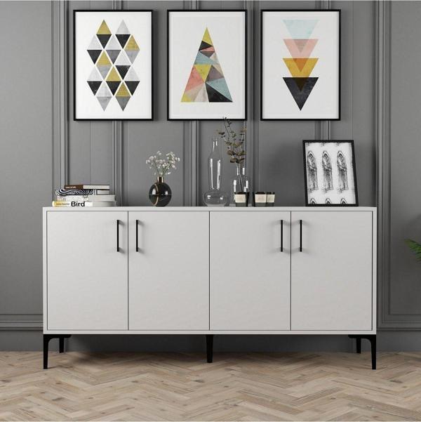 Variant Mobilya Kiev 160cm Konsol - Beyaz - Beyaz - Image 1
