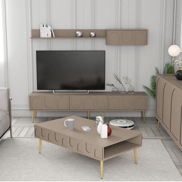 Variant Mobilya 2li Salon Takımı - Atlas - Altın - Image 1
