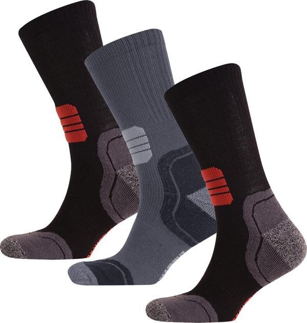 Thermoform Running Çorap Unisex 3'lü Paket Siyah-Antrasit - Image 1