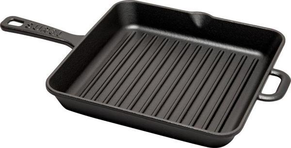 Sürel Kare 25 cm Mat Siyah Döküm Izgara Tava - Image 1