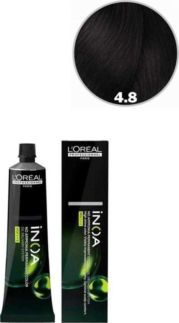 Loreal Professionnel Inoa 4.8 Kahve Moka 60 gr Saç Boyası - Image 1