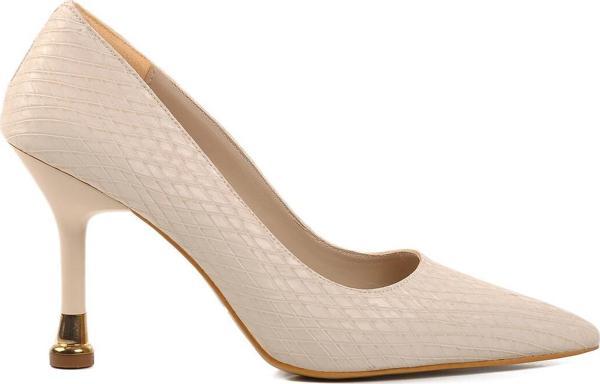 Beyaz İnce Topuklu Kadın Abiye Ayakkabı PC-54022 Z - Image 1