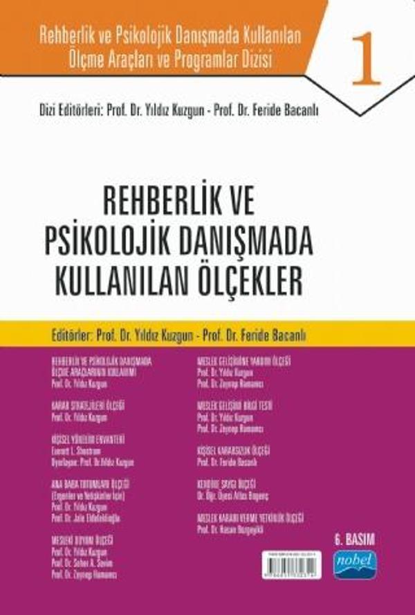 Rehberlik ve Psikolojik Danışmada Kullanılan Ölçme Araçları ve Programlar Dizisi - Nobel Akademik Yayıncılık - Image 1