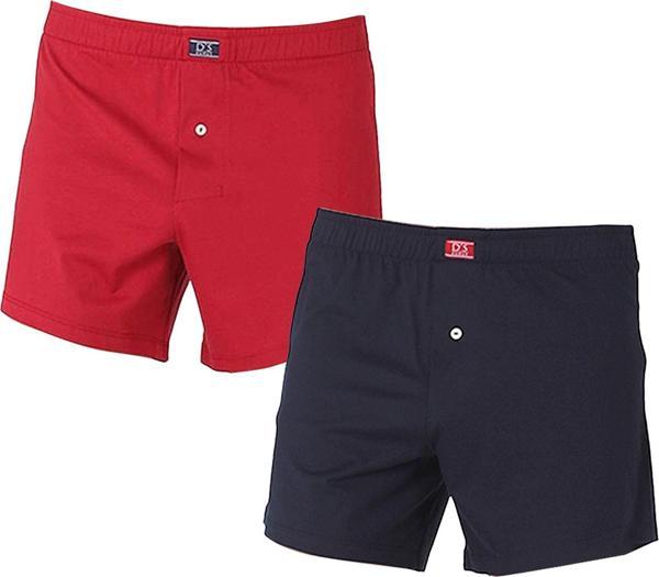 D'S DAMAT Natural 2'li Boxer Lacivert-Bordo - Image 1