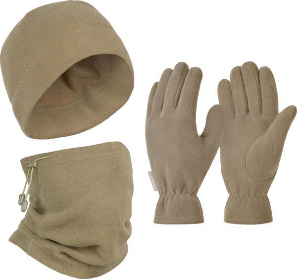 Thermoform Polar Unisex Eldiven Bere Boyunluk Seti Kum - Image 1