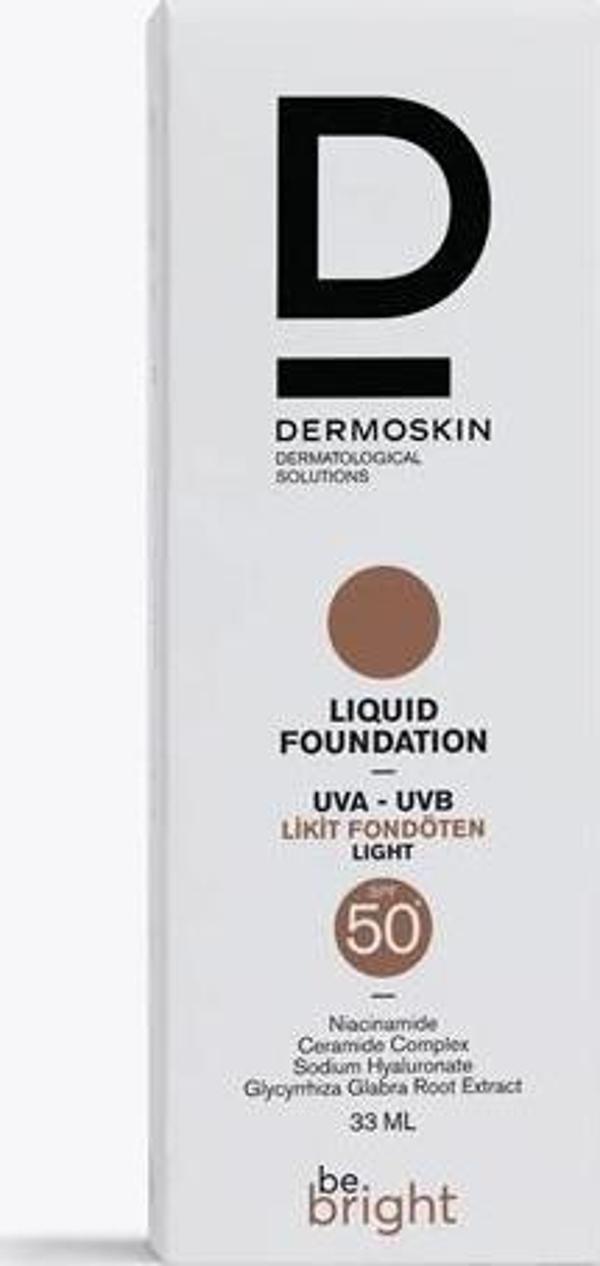 Dermoskin Be Bright SPF50+ Likit Fondöten 33ml - Light - Image 1