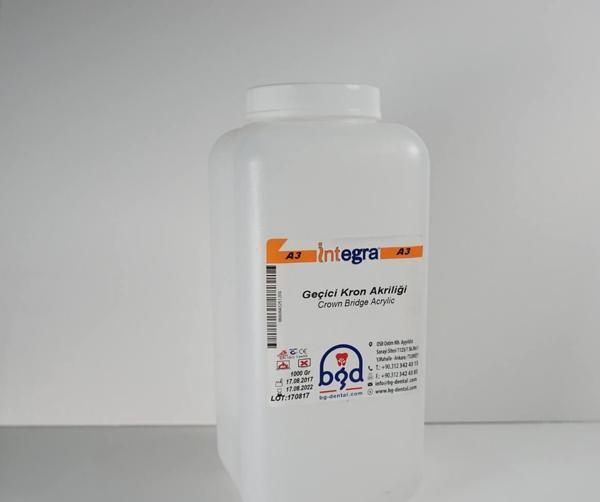 İntegra Geçici Kron Akrilik Diş Fakültesi Öğrencileri & Tüm Tamir İşlem, İçin Akrilik  450 GR - Image 1