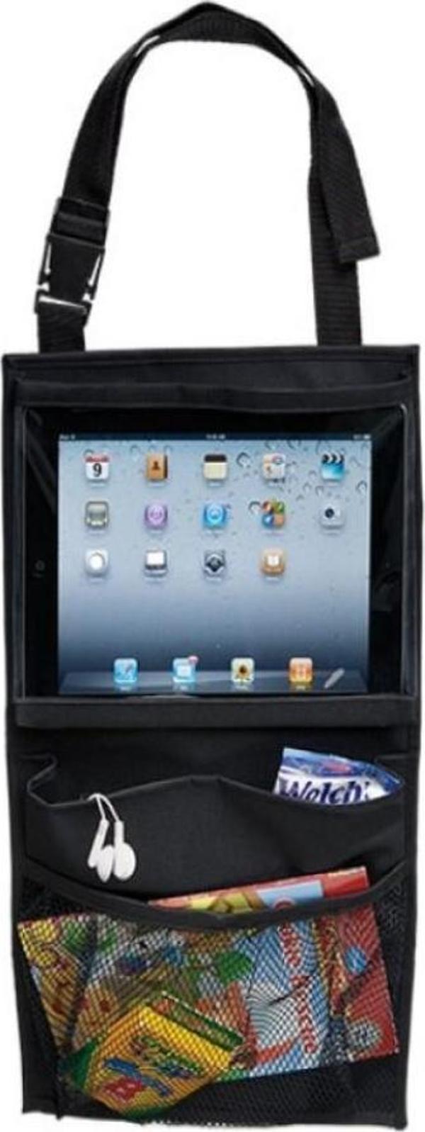 Araba Koltuk Arkası Şeffaf Koruyucu Kılıf Tablet Tutucu Stand Araç içi  Organizer Düzenleyici  - Image 1