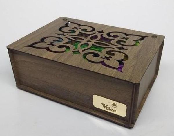 Ahşap Gediz Renk Çay Kutu 9 Bölmeli Kapaklı Bitki Çay Saklama Kabı Tea Box (Çaylar Dahil) - Image 1