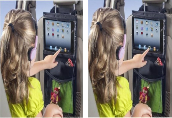 2 ADET Araba Koltuk Arkası Şeffaf Koruyucu Kılıf Tablet Tutucu Stand Araç Içi Düzenleyici Organizer - Image 1