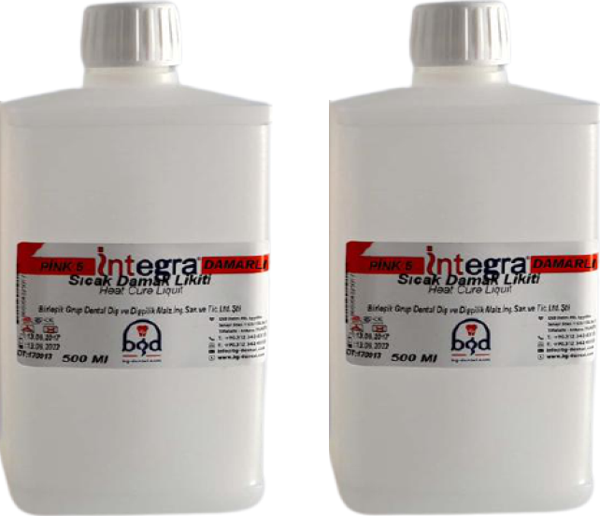 İntegra Sıcak Damak Likiti  Diş Fakültesi Öğrencileri ve Tamir İşlemleri İçin Likit  2 x 500 ml Likit - Image 1