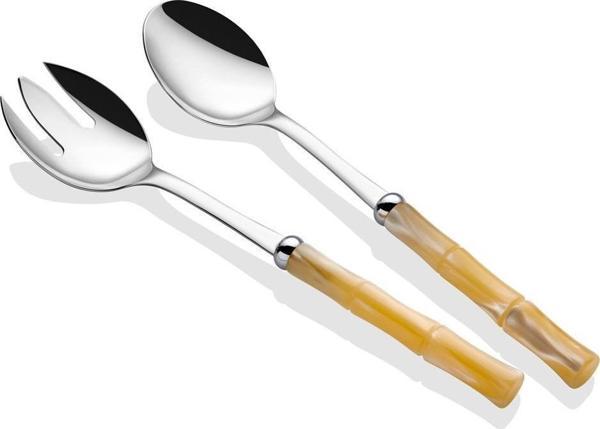 Rivadossi Bamboo Kemik Salata Servis Seti 2 li   - Image 1
