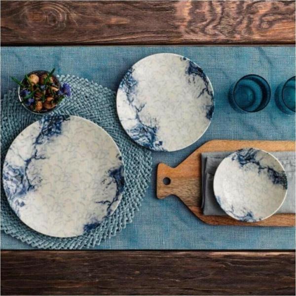 Güral Porselen Atina 24 Parça 6 Kişilik Bone Yemek Takımı 4101122   - Image 1