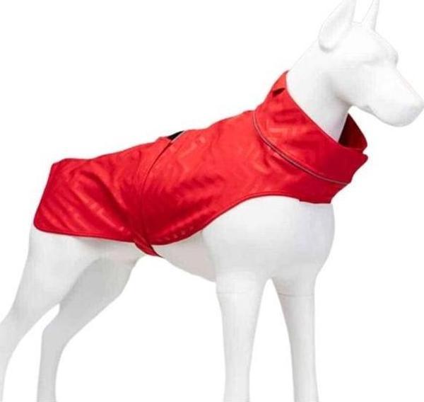 Lindo Dogs Softshell Red Stripe Köpek Yağmurluğu Kırmızı Beden 4 - Image 1