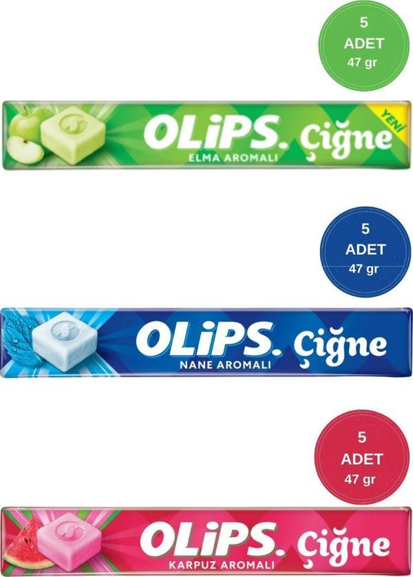 Olips Çiğne Ferahlatıcı Çiğnenebilir Şeker Çeşitleri 47gr - 15 Adet - Image 1