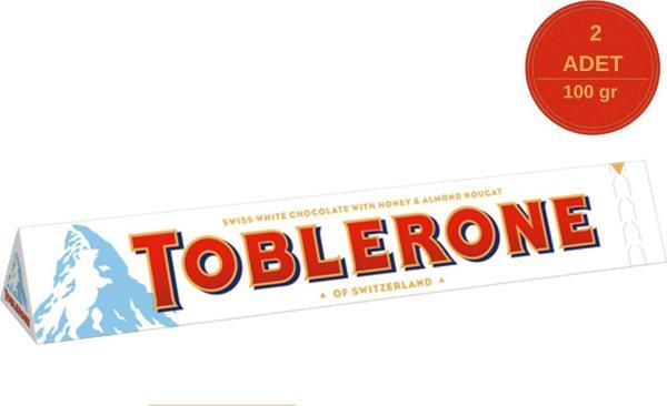 Toblerone Beyaz Çikolata 100 gr - 2 Adet - Image 1