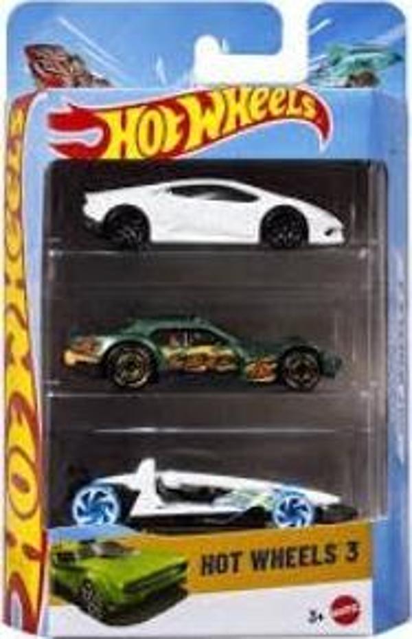 Hot Wheels 3'lü Araba Seti K5904-01 - Image 1