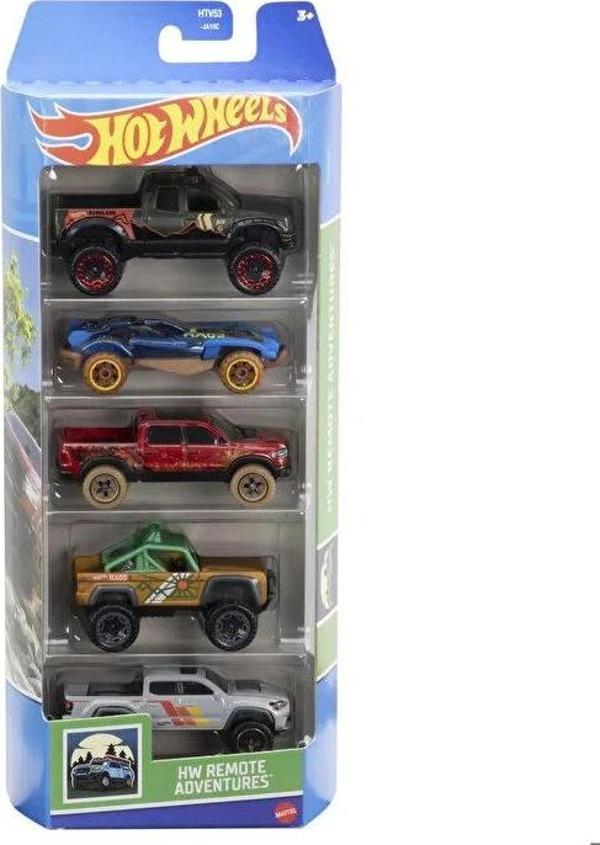 Hot Wheels Beşli Araba Seti HW Remote Adventures HTV53 - Image 1