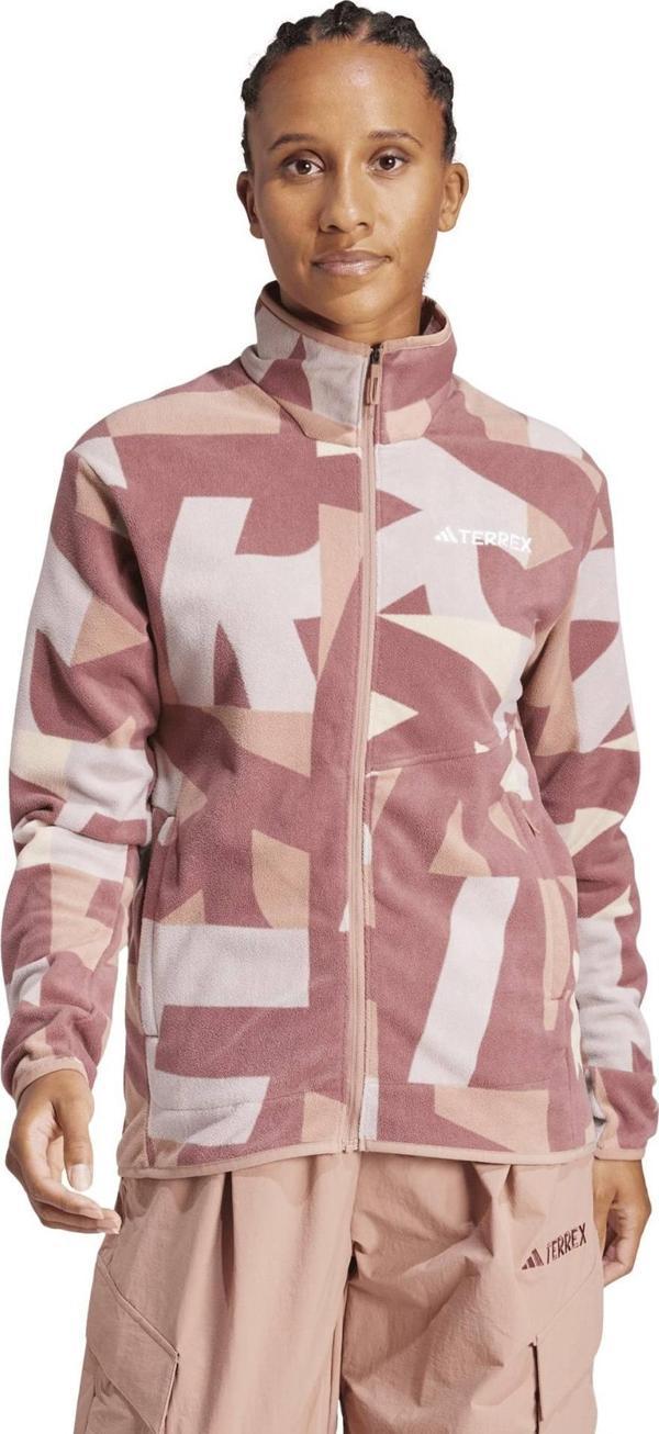 JF9062-K adidas Terrex Multi Printed Full-Zip Fleece Kadın Ceket Pembe - Image 1