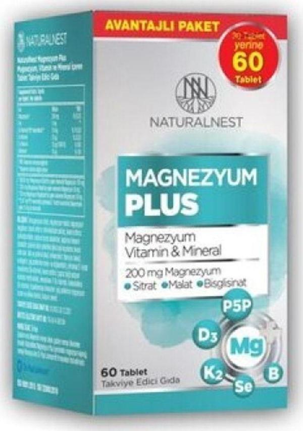 NaturalNest Magnezyum Plus 60 Tablet Fırsat Paketi - Image 1