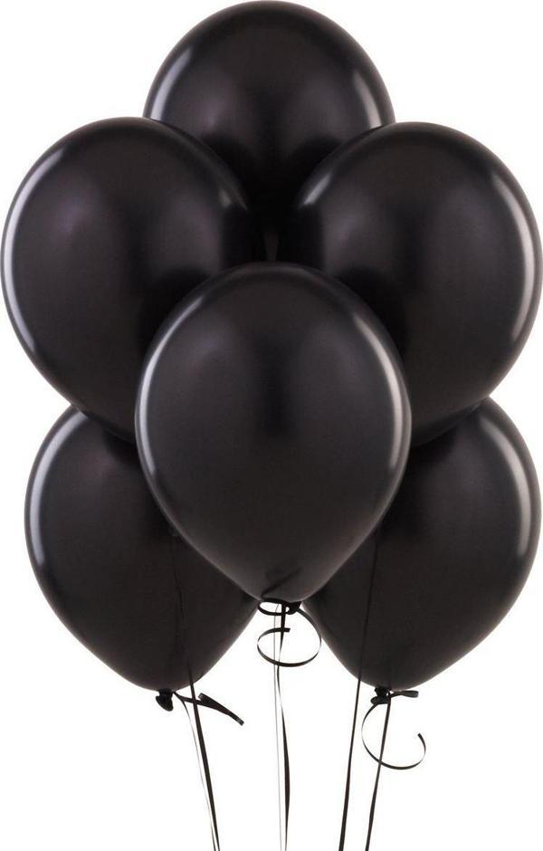 Helyuma Uyumlu Siyah Renk Balon 5 Adet 12 inç - Image 1