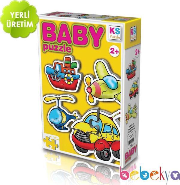 Baby Puzzle Büyük Parçalı Eğitici Bebek Yapbozu Erken Çocukluk Dönemi İlk Yapbozum Serisi Taşıtlar - Image 1