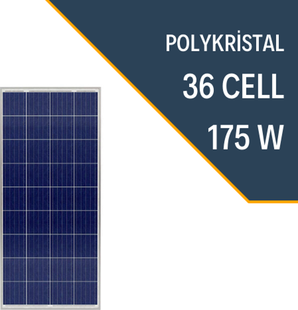 LEXRON 175W POLYKRİSTAL GÜNEŞ PANELİ - Image 1