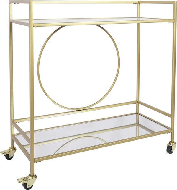 Charlotte Gold Metal Servis Arabası - Image 1