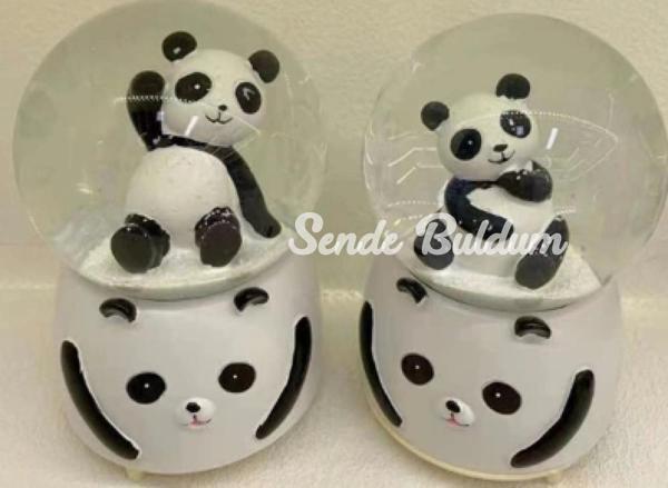 Siyahbeyaz Panda Kar Küresi Orta Boy - Image 1