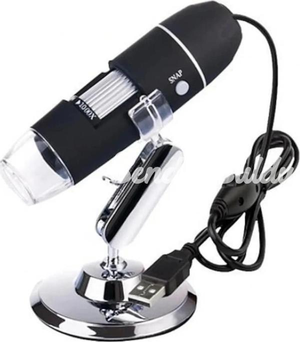 1600x Usb Dijital Mikroskop Kamera Endoskop 8led Büyüteç Metal Standı - Image 1