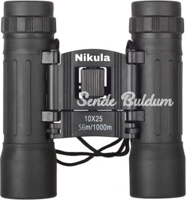10x25 Av Dürbünü 56m/1000m  Kauçuk Kaplama Siyah - Image 1